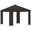 vidaXL Pavillon 3 x 3 m Antracit Polyester og St&aring;l 190 gsm