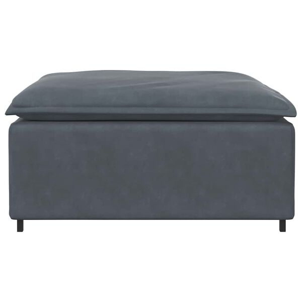 vidaXL modulær sofa fodskammel modul 100x100x48 cm mørkegrå