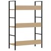 vidaXL bogreol med 3 hylder 60x27,6x90,5 cm konstrueret tr&aelig; egetr&aelig;