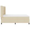 vidaXL Box spring seng med madras Creme 140 x 200 cm Stof