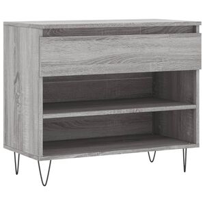 vidaXL skoskab 102x36x60 cm konstrueret tr&aelig; gr&aring; sonoma-eg