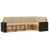 vidaXL Udend&oslash;rs sofagruppe 5 stk. Naturlig og Beige Polyester