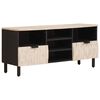vidaXL TV-skab Hvid Vask Finish 100 x 33 x 46 cm Massivt mangotr&aelig;
