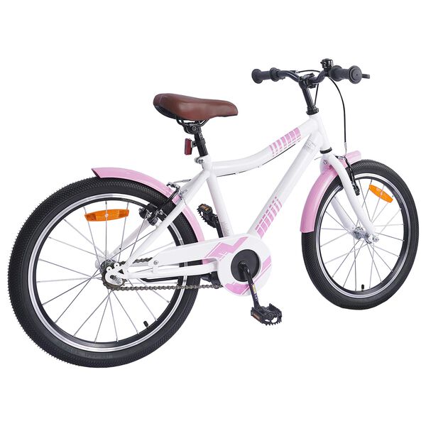 vidaXL B&oslash;rnecykel 18 tommer til 5-7 &aring;r gammel Lys pink