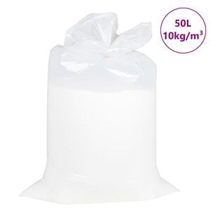 vidaXL s&aelig;kkestolsfyld EPS 50 L hvid 10 kg/m&sup3;
