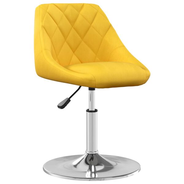 vidaXL drejelige spisebordsstole 4 stk. fløjl sennepsgul