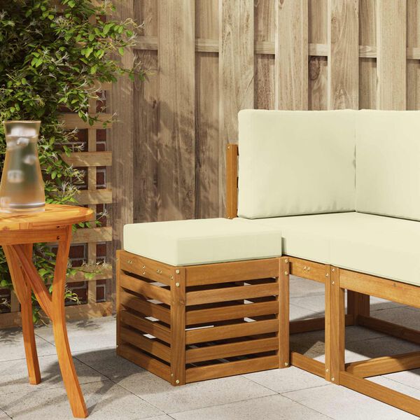 vidaXL Udend&oslash;rs Skammel B&aelig;nk Massivt Akacietr&aelig; Naturfarvet