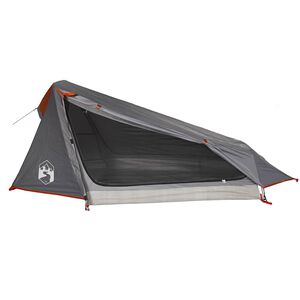 vidaXL 1-personers campingtelt vandt&aelig;t gr&aring; og orange