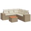 vidaXL sofas&aelig;t til haven 6 dele med hynder polyrattan beige