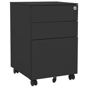 vidaXL mobilt arkivskab 39x45x60 cm st&aring;l antracitgr&aring;