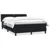 vidaXL Boxspring seng med madras Sort 160x220 cm Fl&oslash;jl