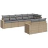 vidaXL sofas&aelig;t til haven 8 dele med hynder polyrattan beige