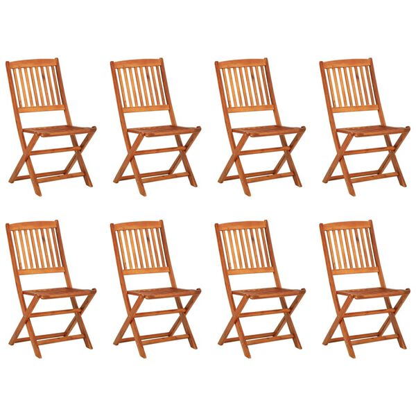 vidaXL spisebordss&aelig;t til haven 9 dele 220x90x75 cm massivt akacietr&aelig;