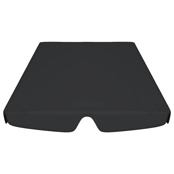 vidaXL baldakin til havegynge 188/168x145/110 cm sort