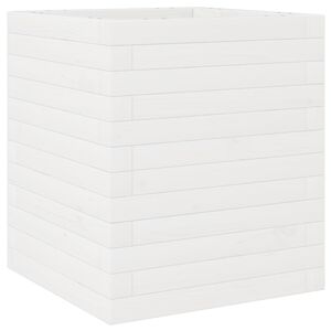 vidaXL plantekasse 40x40x46 cm massivt fyrretr&aelig; hvid
