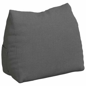vidaXL Rygpude M&oslash;rkegr&aring; 45 x 20 x 35 cm Stof