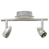 vidaXL Loftsspot med spotlights Nikkel 27 x 10 x 12 cm Metal