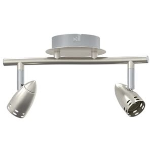 vidaXL Loftsspot med spotlights Nikkel 27 x 10 x 12 cm Metal
