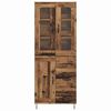 vidaXL Highboard Gammelt tr&aelig; 69,5 x 34 x 90 cm Konstrueret tr&aelig;