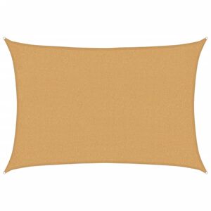 vidaXL solsejl 2x2,5 m 160 g/m&sup2; HDPE rektangul&aelig;r sandfarvet