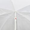 vidaXL haveseng med parasol polyrattan sort