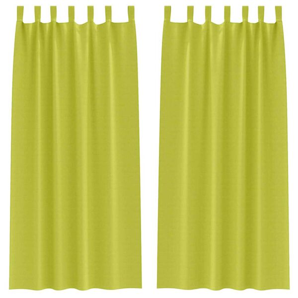 vidaXL M&oslash;rkl&aelig;gningsgardiner med ringe 2 pcs Gr&oslash;n 260 x 140 cm