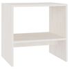 vidaXL sengeskab 40x30,5x40 cm massivt fyrretr&aelig; hvid