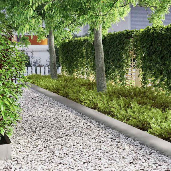 vidaXL Pl&aelig;nekant 4 pcs S&oslash;lv 450 x 0.05 x 15 cm Galvaniseret st&aring;l