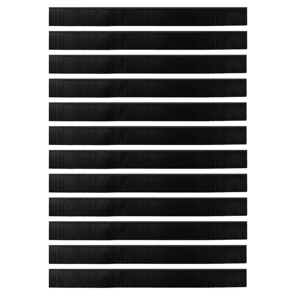 vidaXL Selvkl&aelig;bende d&oslash;rb&oslash;rstet&aelig;tninger 12 pcs Sort 100 cm