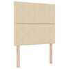 vidaXL Box spring seng med madras Creme 120 x 190 cm Stof