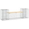 vidaXL haveb&aelig;nk med gabiondesign 183x41x60,5 cm massivt fyrretr&aelig;