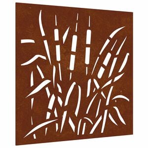 vidaXL udend&oslash;rs v&aelig;gdekoration 55x55 cm gr&aelig;sdesign cortenst&aring;l
