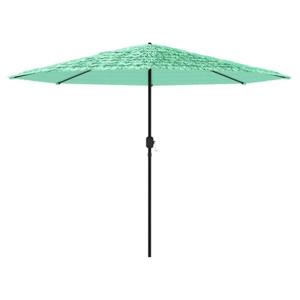 vidaXL haveparasol med st&aring;lstang 388x388x248 cm gr&oslash;n