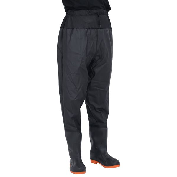 vidaXL waist waders med støvler str. 42 sort