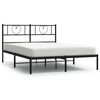 vidaXL sengeramme med sengegavl 120x200 cm metal sort