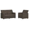 vidaXL Sofa S&aelig;t 2 pcs Gr&aring; Kunstl&aelig;der