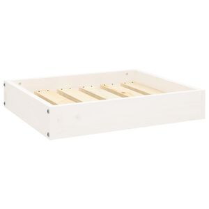 vidaXL hundeseng 51,5x44x9 cm massivt fyrretr&aelig; hvid