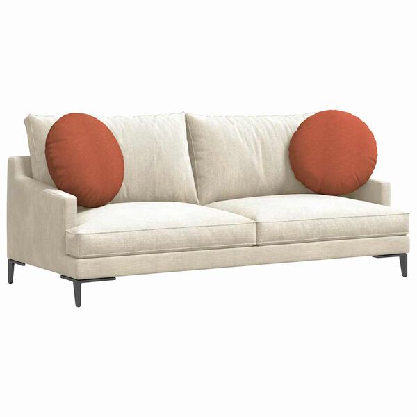 vidaXL S&aelig;depuder 2 pcs R&oslash;d orange &Oslash; 50 cm Velourstof