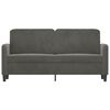 vidaXL 2-personers sofa 140 cm fl&oslash;jl m&oslash;rkegr&aring;
