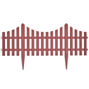 vidaXL bedhegn 17 stk. 10 m brun