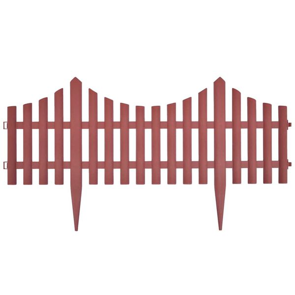 vidaXL bedhegn 17 stk. 10 m brun