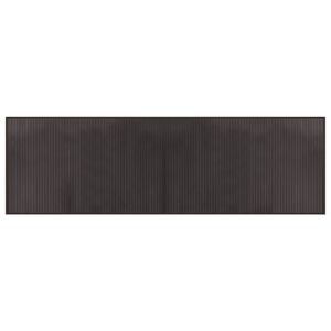 vidaXL gulvt&aelig;ppe 60x200 cm rektangul&aelig;r bambus m&oslash;rkebrun
