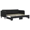 vidaXL daybed med udtr&aelig;k 90x200 cm velour sort