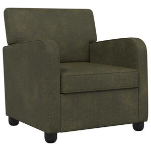 vidaXL L&aelig;nestol Army Gr&oslash;n Faux Suede L&aelig;der