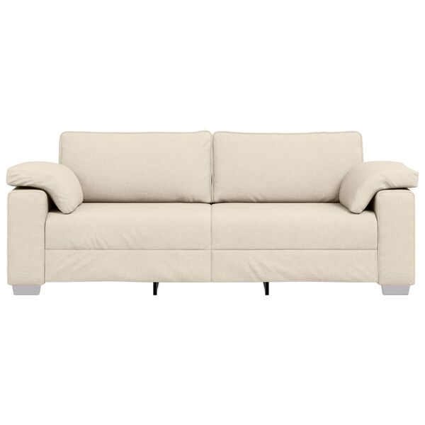 vidaXL Sofa Beige 219 x 80 x 82 cm Linned-blandet stof