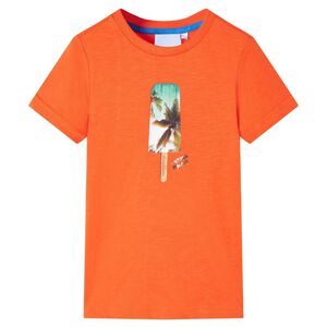 T-shirt til b&oslash;rn str. 128 orange