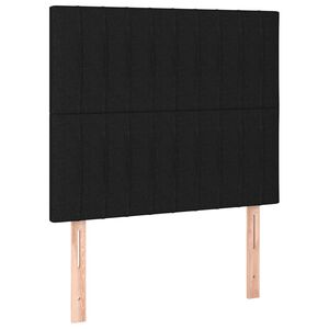 vidaXL sengegavl sort 80x5x118/128 cm stof