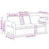 vidaXL Sofa 180cm 2 pcs Gr&aring;brun Metal