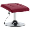 vidaXL massagestol med fodskammel kunstl&aelig;der vinr&oslash;d