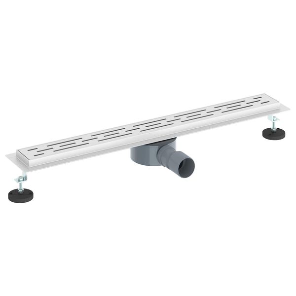 vidaXL Bruseafl&oslash;b Glasd&aelig;ksel med 360&deg; Siphon S&oslash;lv 70 cm